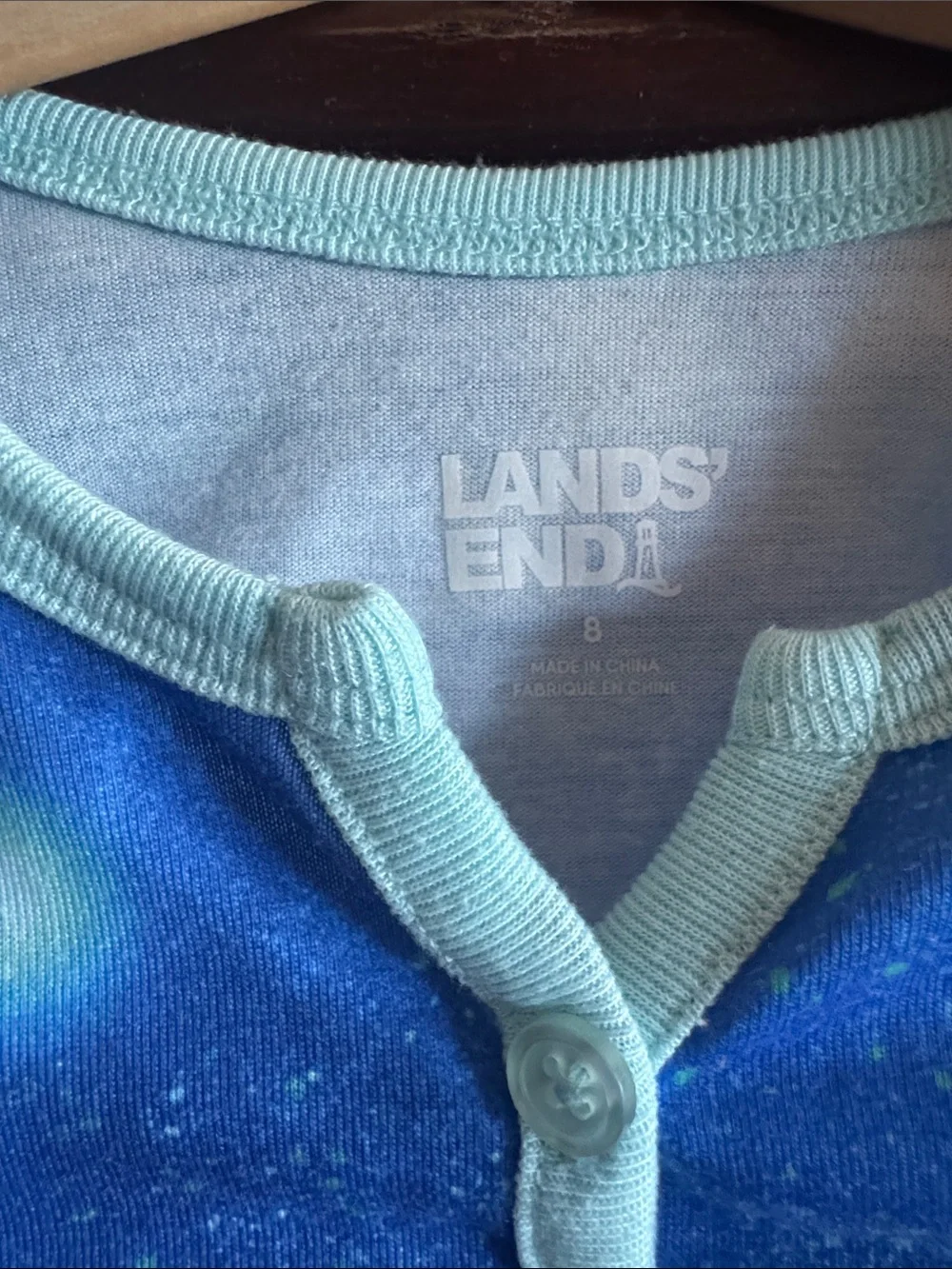Lands' End Kids Long-Sleeve Galaxy Pajama Dress Shirt Pajamas Loungewear Bedtime
